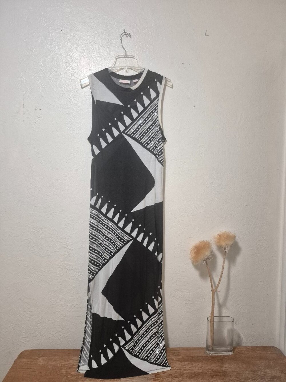 Sass & Bide Archival Kiss the Sky Sequin Embellished Geometric Maxi Dress Resort